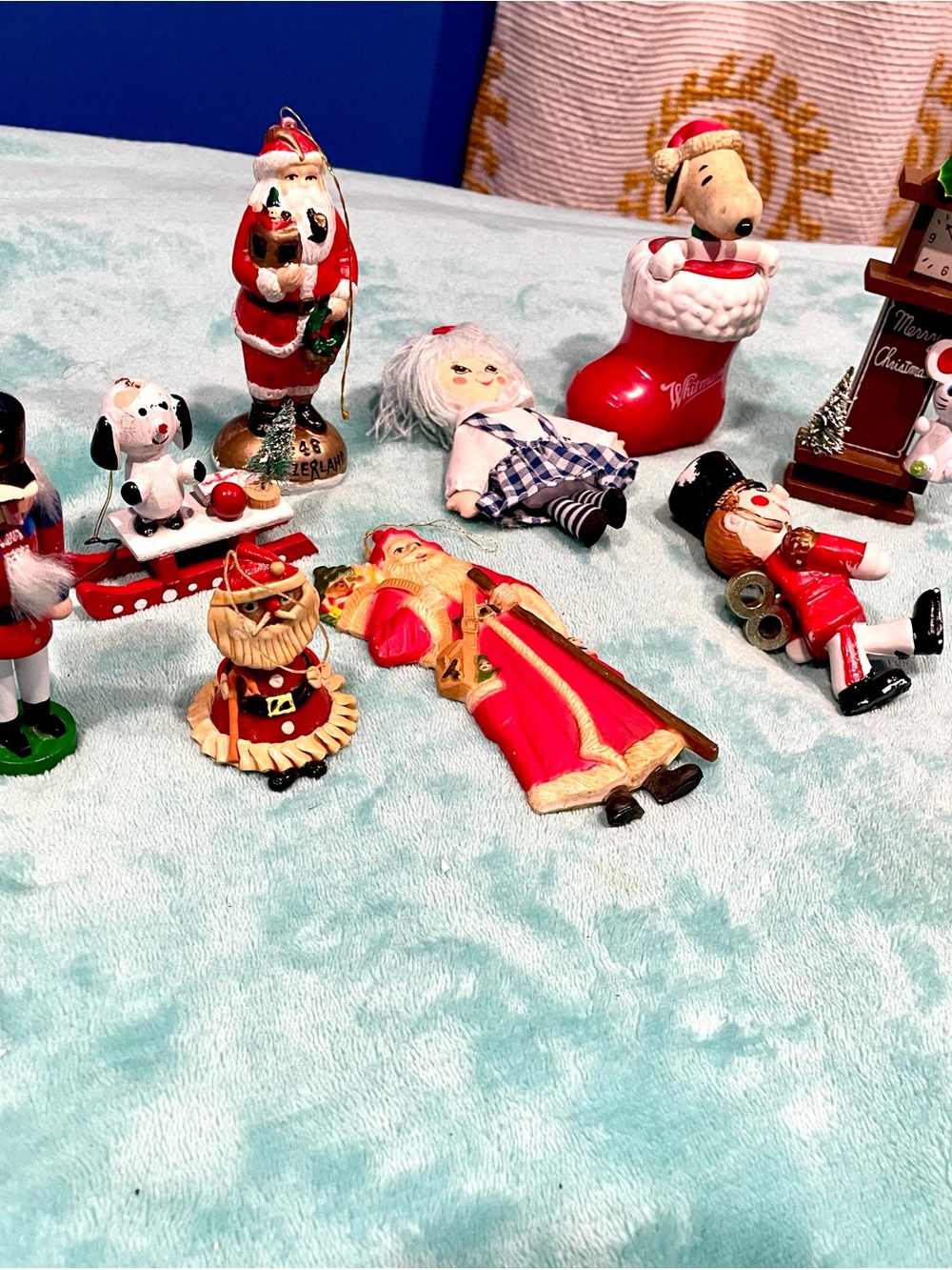 Vintage Holiday Santa and Nutcracker Assortment Bundle of 9 Ornaments